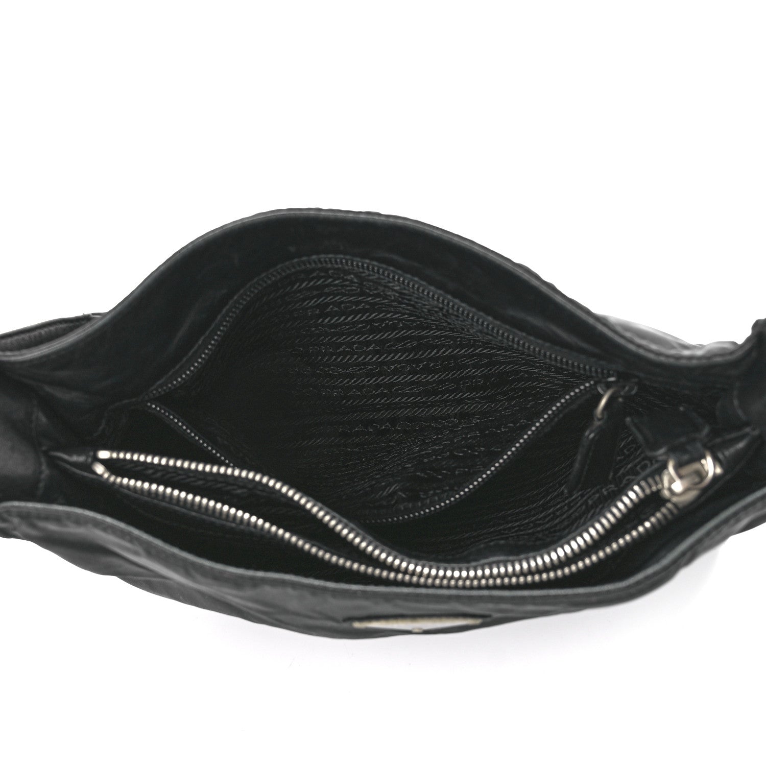 Prada Nylon Calfskin Tote Black 4 of 10