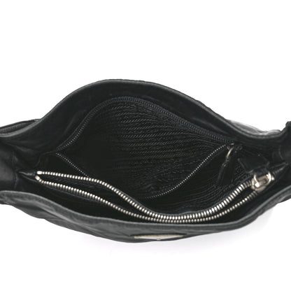 Prada Nylon Calfskin Tote Black 4 of 10