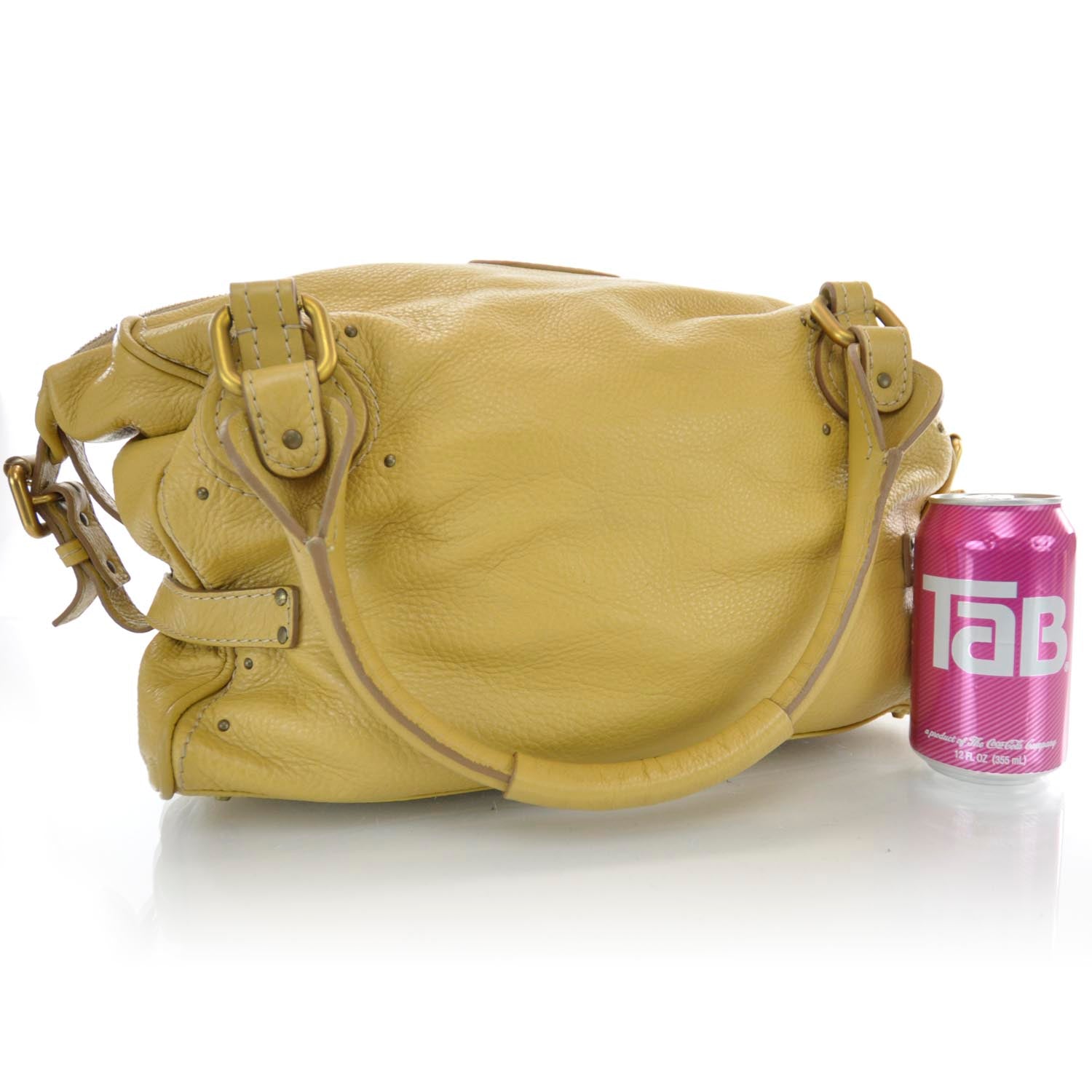 Chloe Leather Paddington Front Pocket Tote Maize Yellow 3 of 9