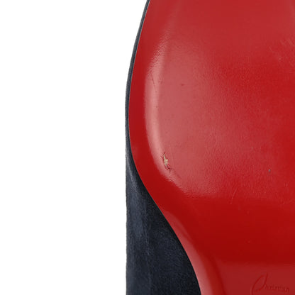 Christian Louboutin Suede Castarika Round Toe Ankle Booties 39 Nocturne 11 of 12