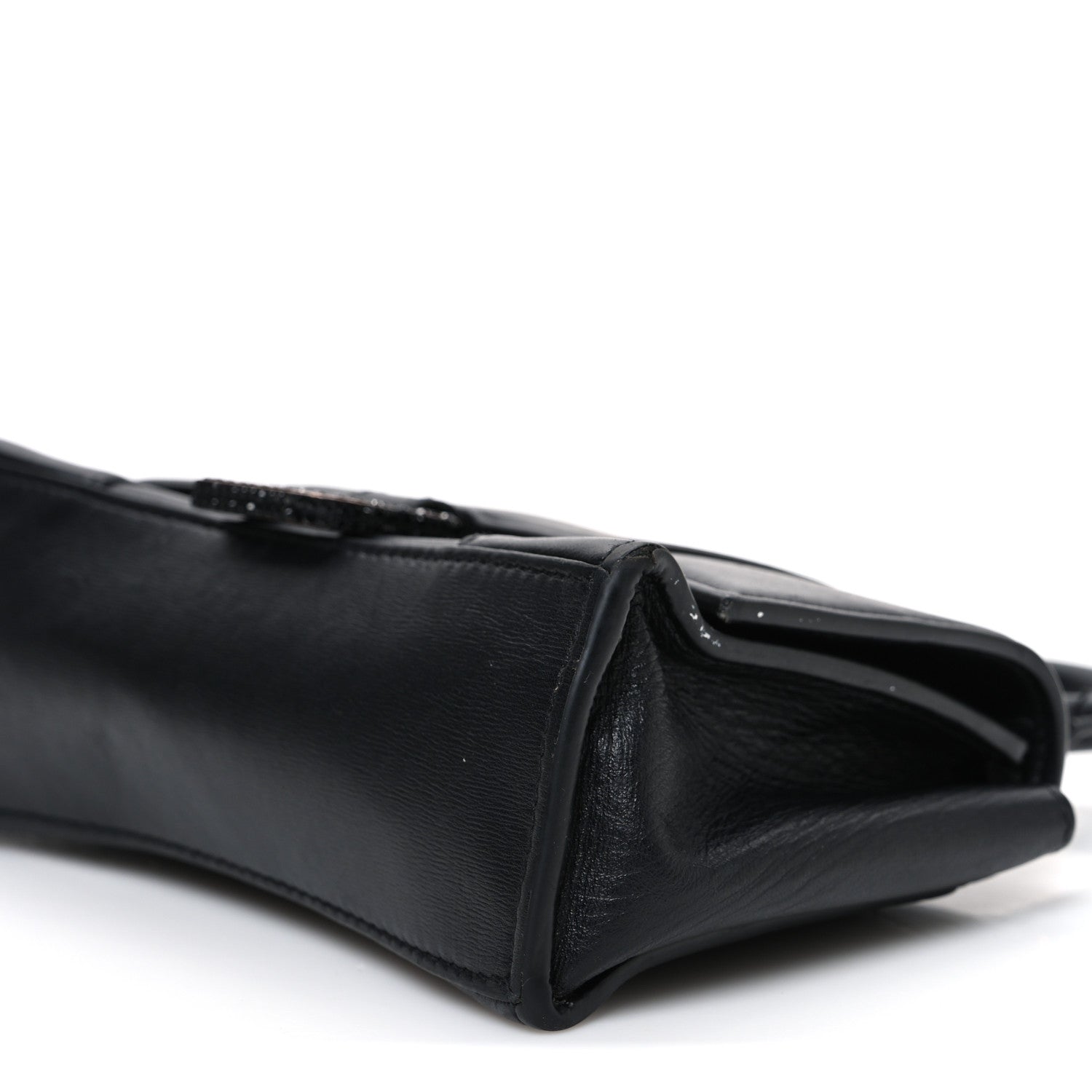 Balenciaga Shiny Box Calfskin Strass Hourglass Top Handle Bag XS Black 10 of 13