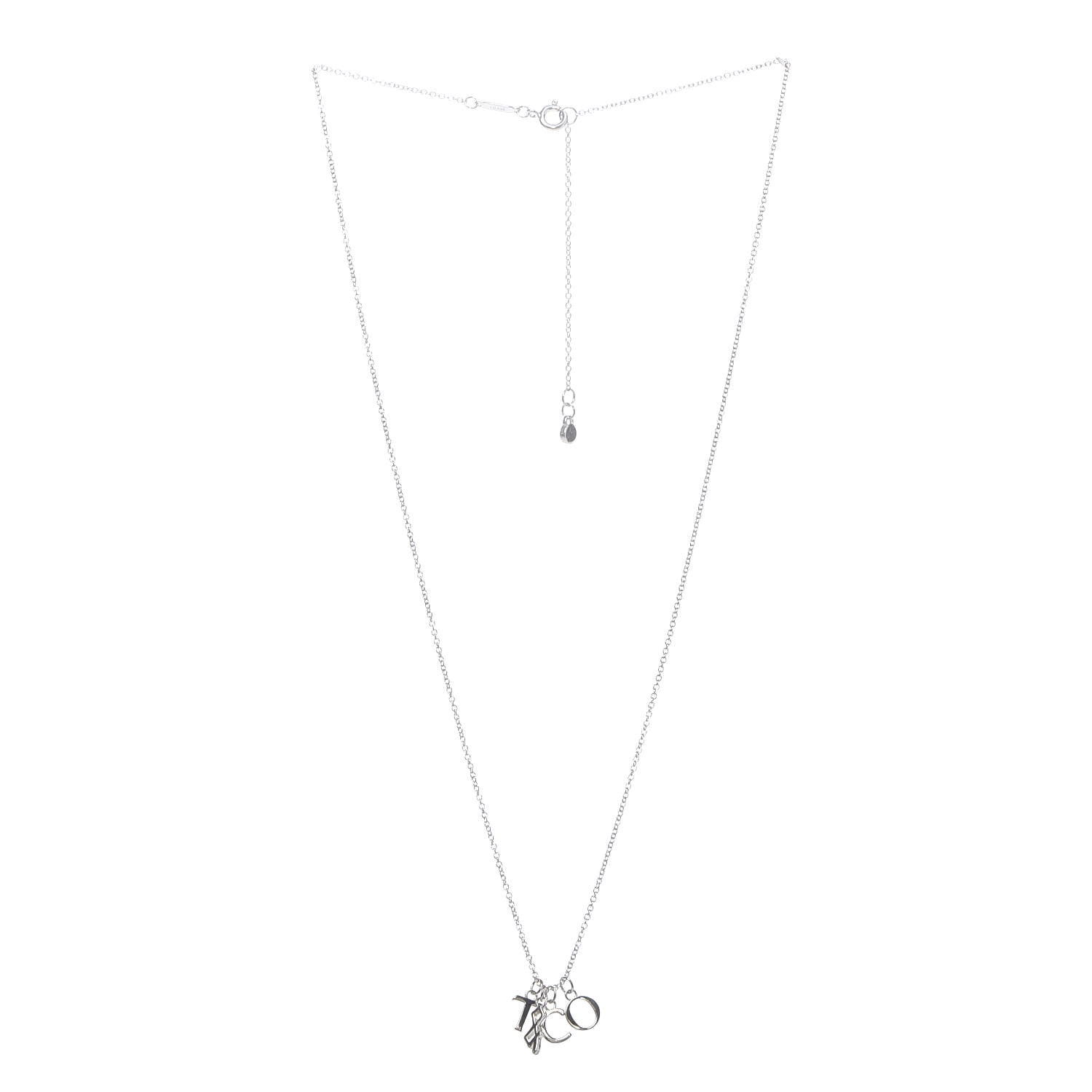 Tiffany Sterling Silver Charms Pendant Necklace 3 of 6