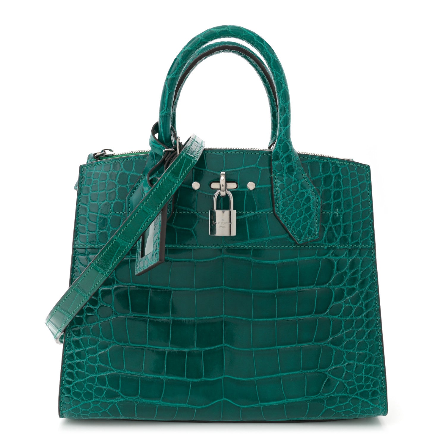 Louis Vuitton Alligator City Steamer PM Emeraude 1 of 9
