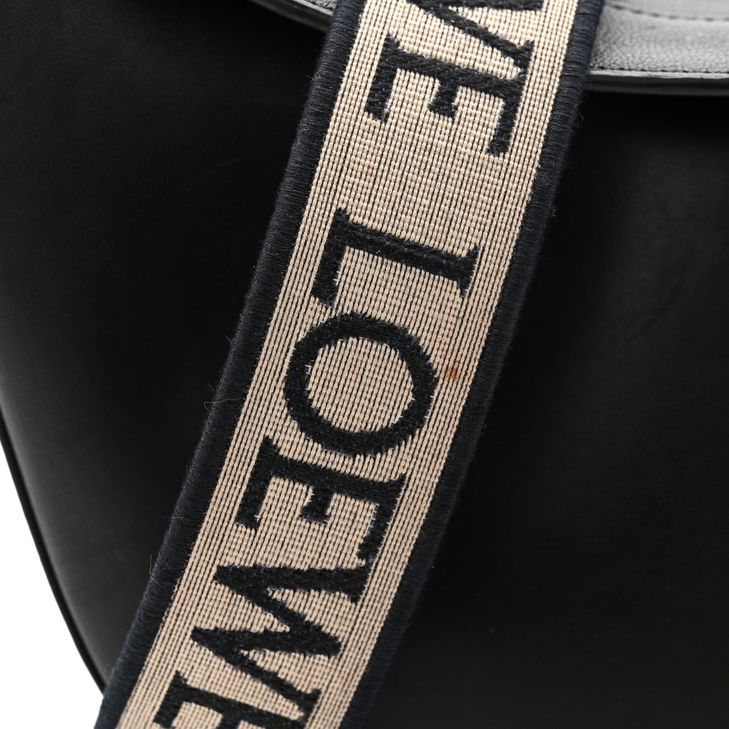 Satin Calfskin Jacquard Luna Bag Black