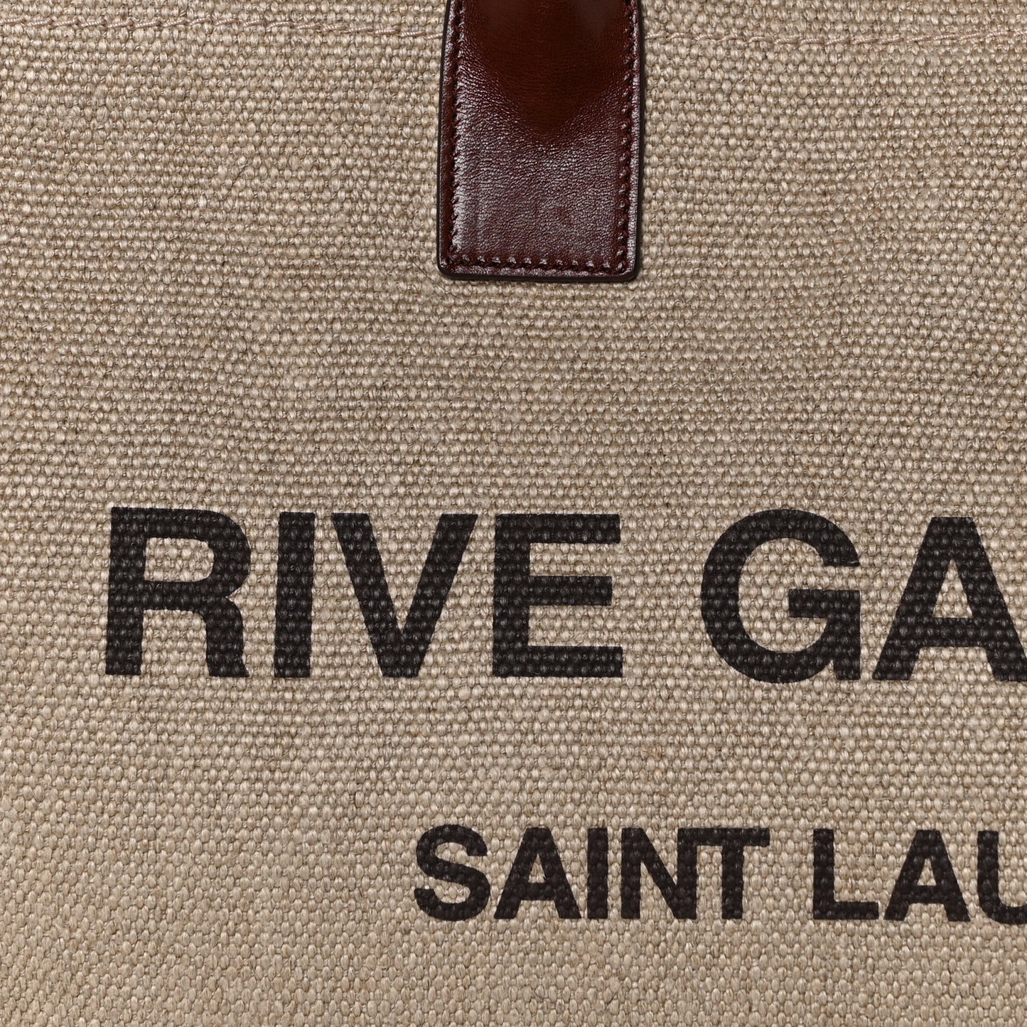 Linen Calfskin Rive Gauche Tote Natural