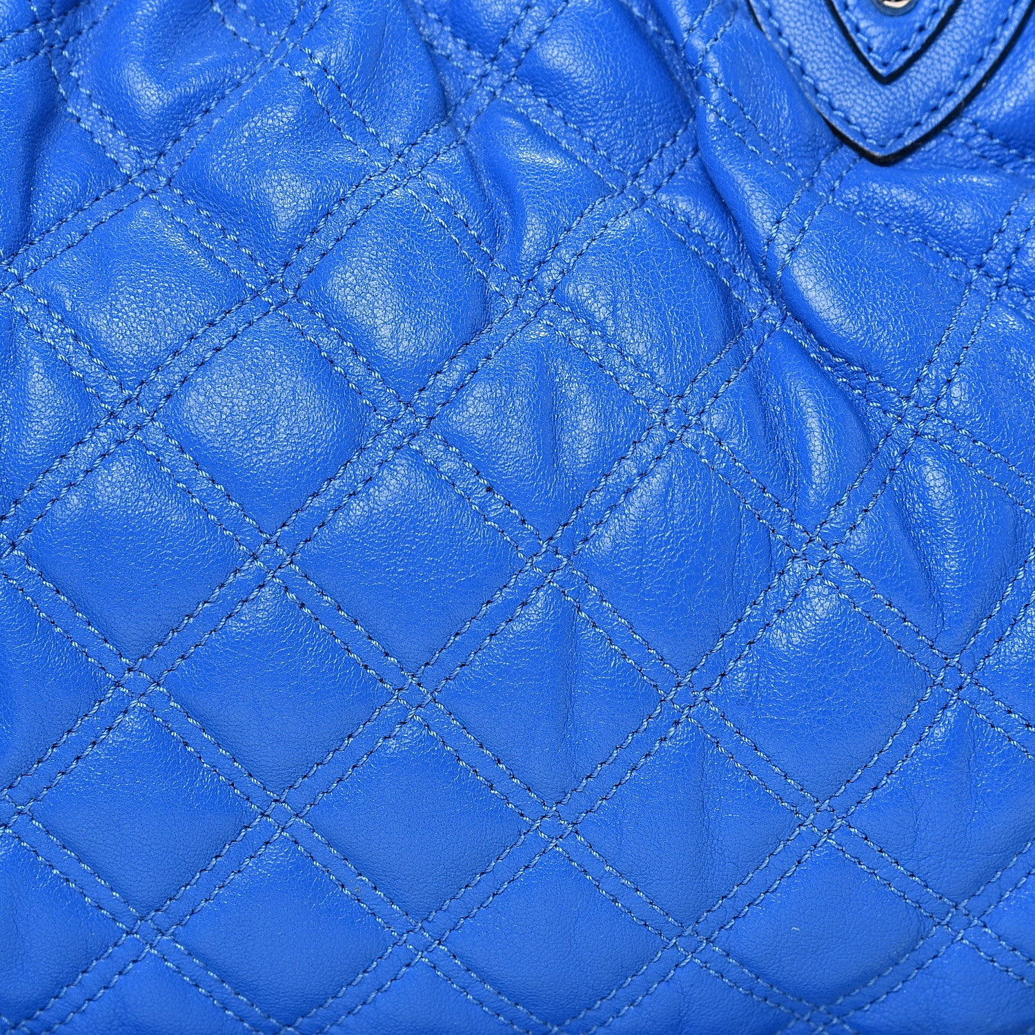 Marc Jacobs Calfskin Quilted Stam Bright Blue 10 of 16