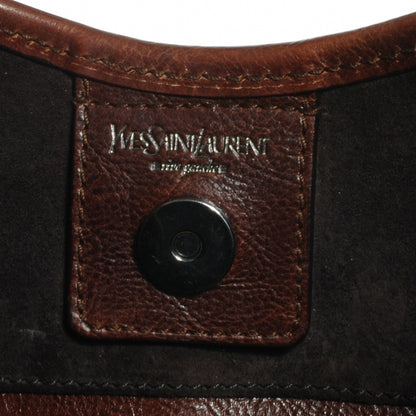 Saint Laurent Buffalo Leather Medium Mombasa Horn Bag Cognac 6 of 7