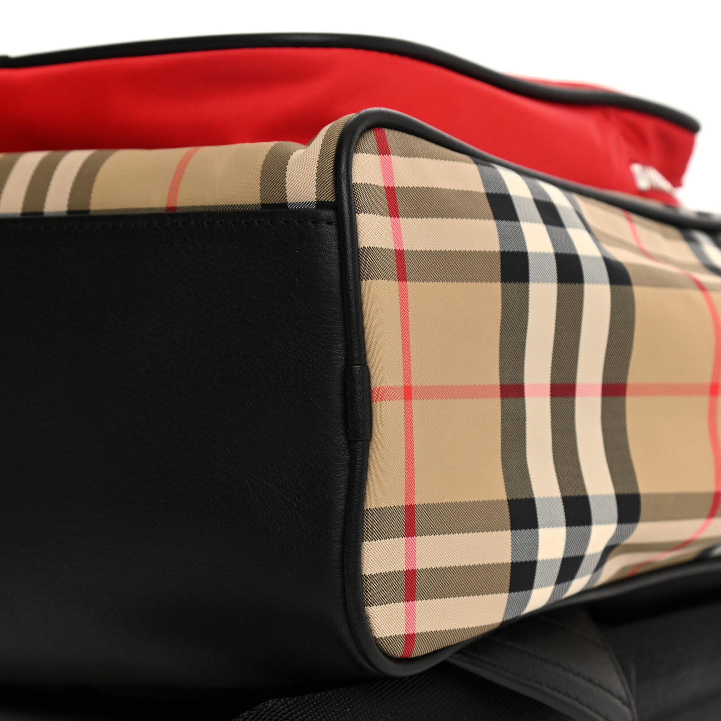 Econyl Vintage Check Kids Monogram Backpack Archive Beige