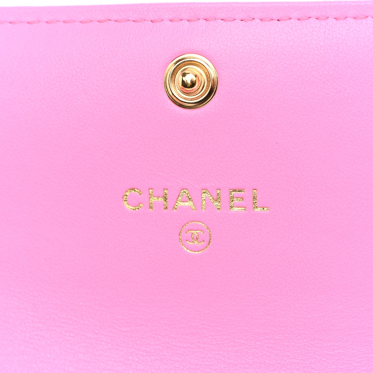 Chanel Denim Quilted Chanel 19 Flap Coin Purse With Chain Pink 6 of 12