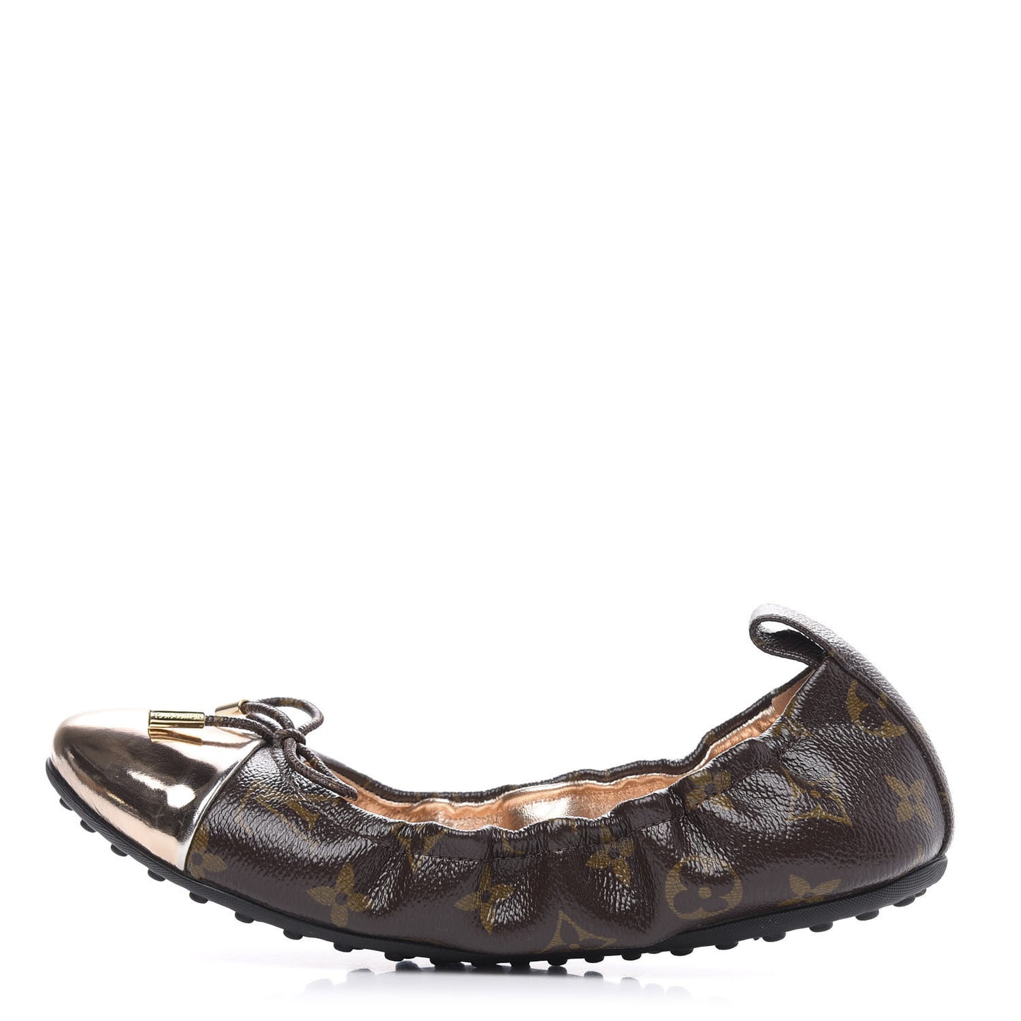 Patent Monogram Flirty Ballerina Flats 39 Gold