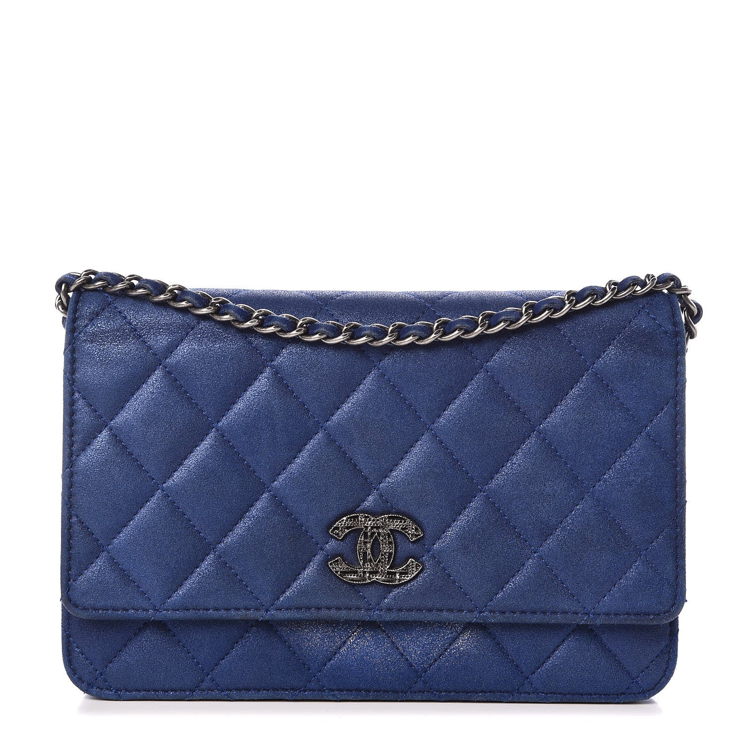 Chanel Iridescent Calfskin Quilted Wallet on Chain WOC 1 of 15
