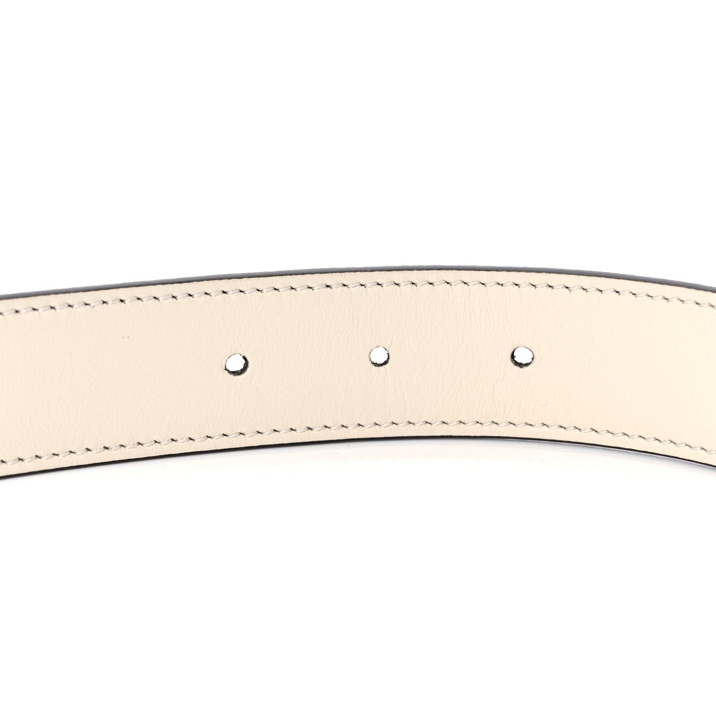 GG Supreme Monogram Plutone Calfskin Double G Reversible 30mm Belt 95 38 Beige Ebony Mystic White