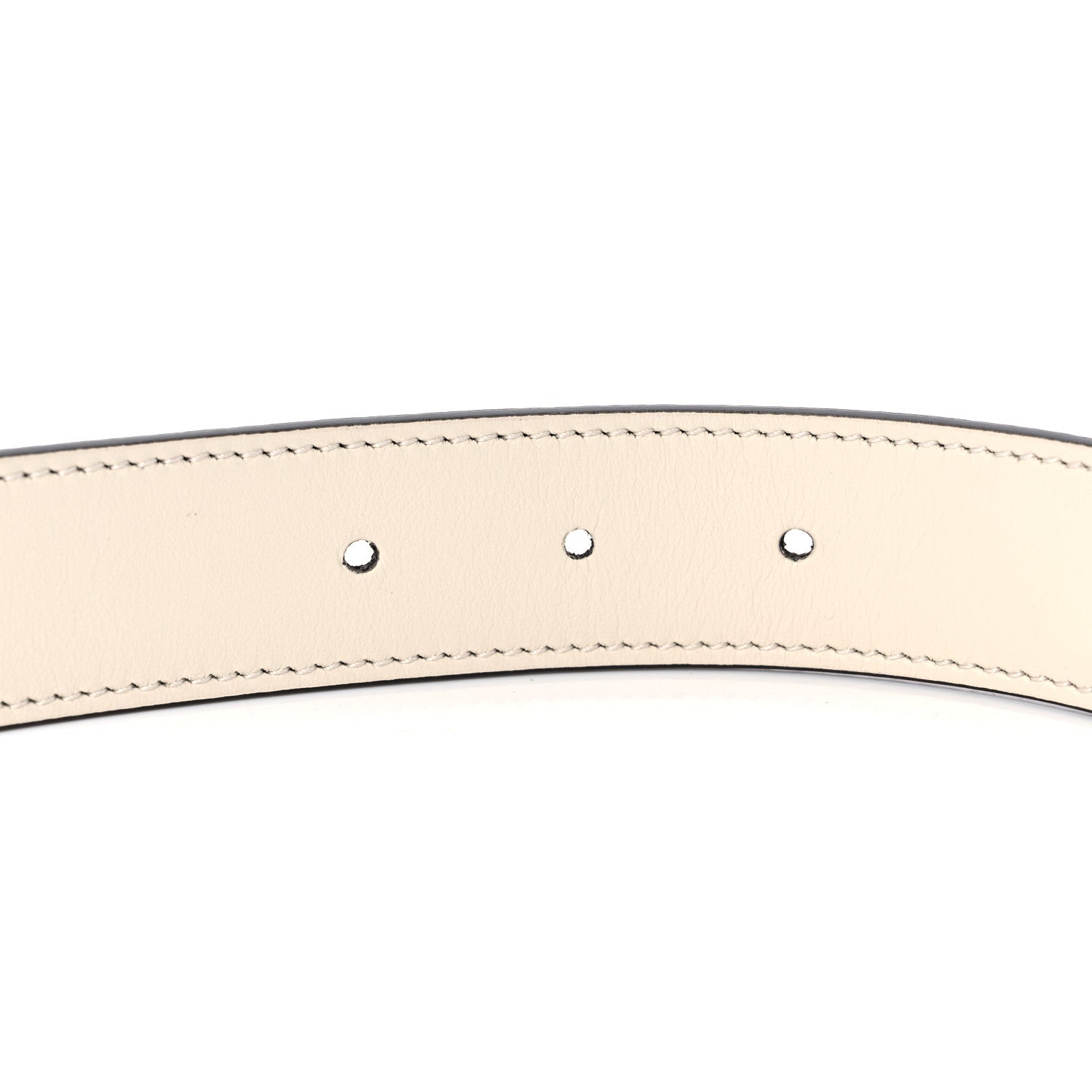 Gucci GG Supreme Monogram Plutone Calfskin Double G Reversible 30mm Belt 95 38 Beige Ebony Mystic White 4 of 5