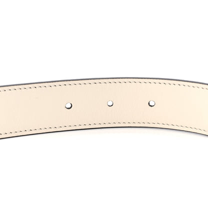 Gucci GG Supreme Monogram Plutone Calfskin Double G Reversible 30mm Belt 95 38 Beige Ebony Mystic White 4 of 5