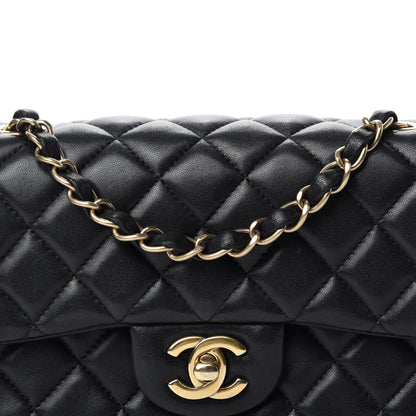 Chanel Lambskin Quilted Mini Rectangular Flap Black 10 of 10