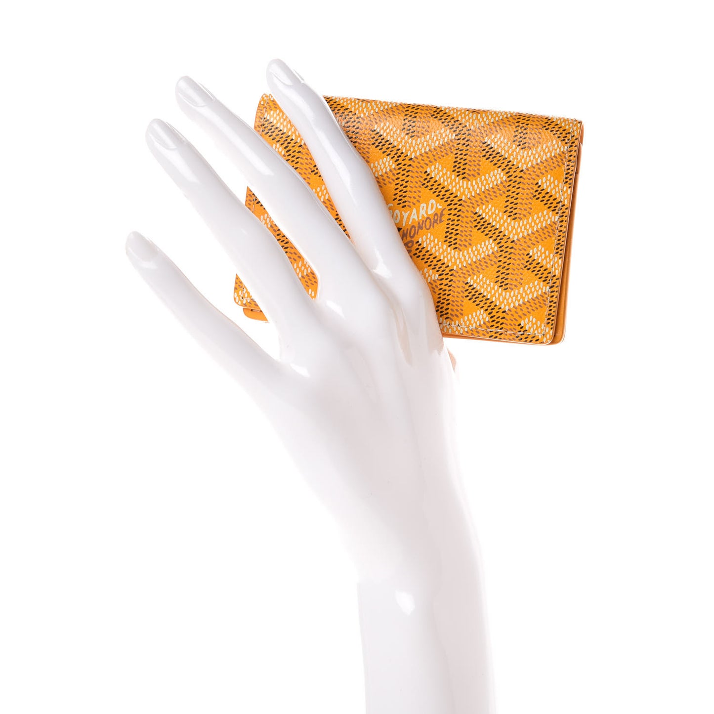 Goyardine Business Card Holder Yellow