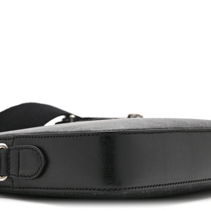 Gucci GG Supreme Monogram Azalea Calfskin Retro Interlocking G Wristlet Shoulder Bag Black 10 of 11