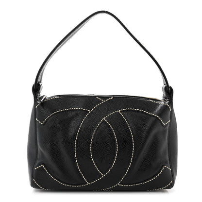 Chanel Caviar CC Stitched Medium Hobo Black 1 of 10
