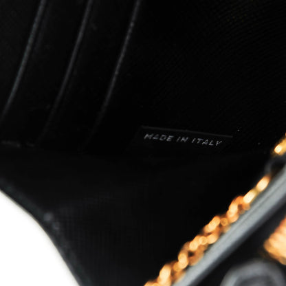 Prada Saffiano Metal Continental Flap Wallet Nero Black 9 of 9
