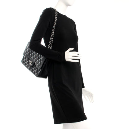 Chanel Caviar Quilted Jumbo Double Flap Black 2 of 9