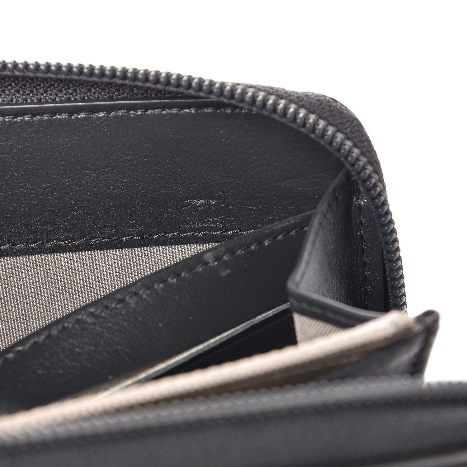 Chanel Glazed Calfskin Boy Zip Around Wallet Grey 9 of 10