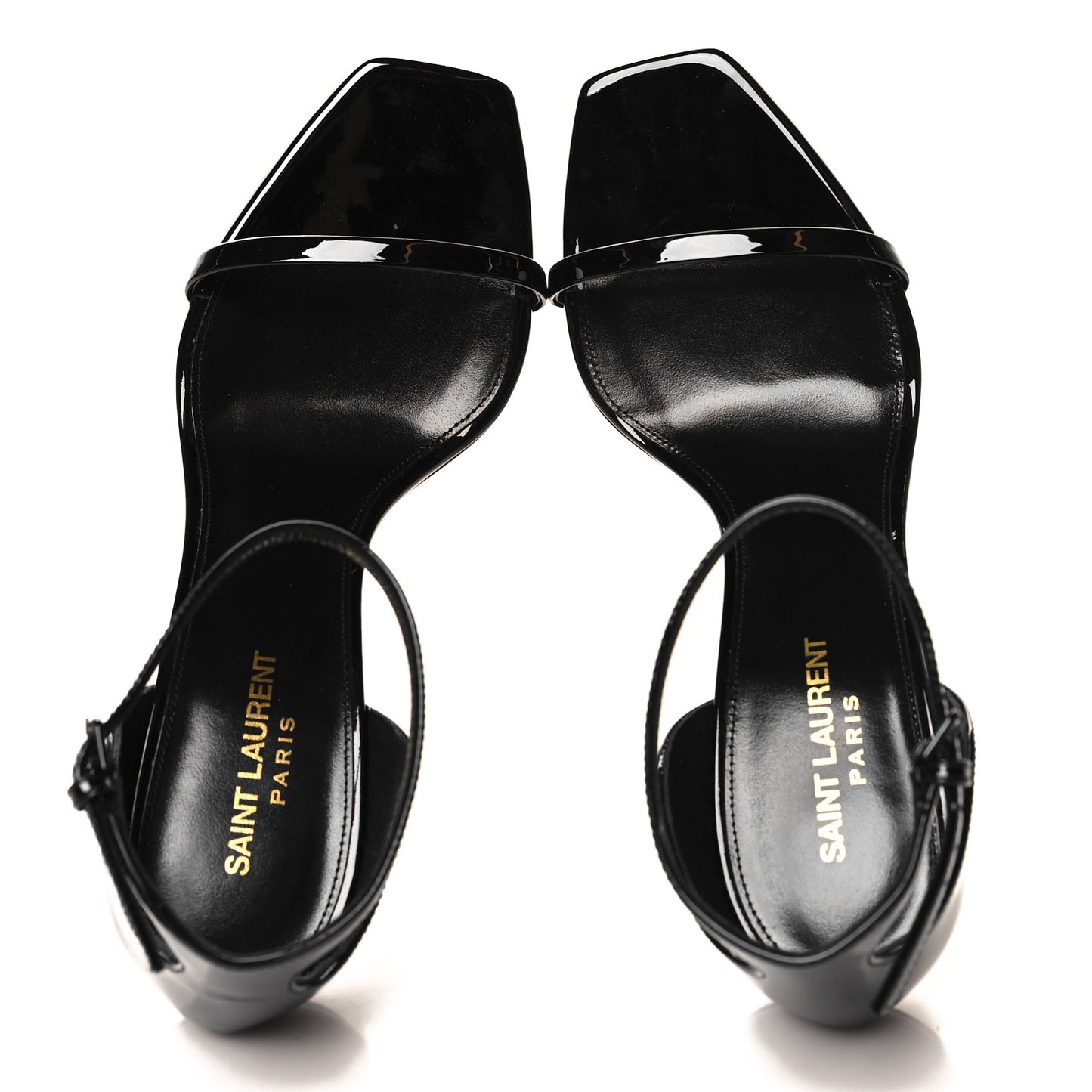 Patent Calfskin Opyum 85 Sandals 40 Black