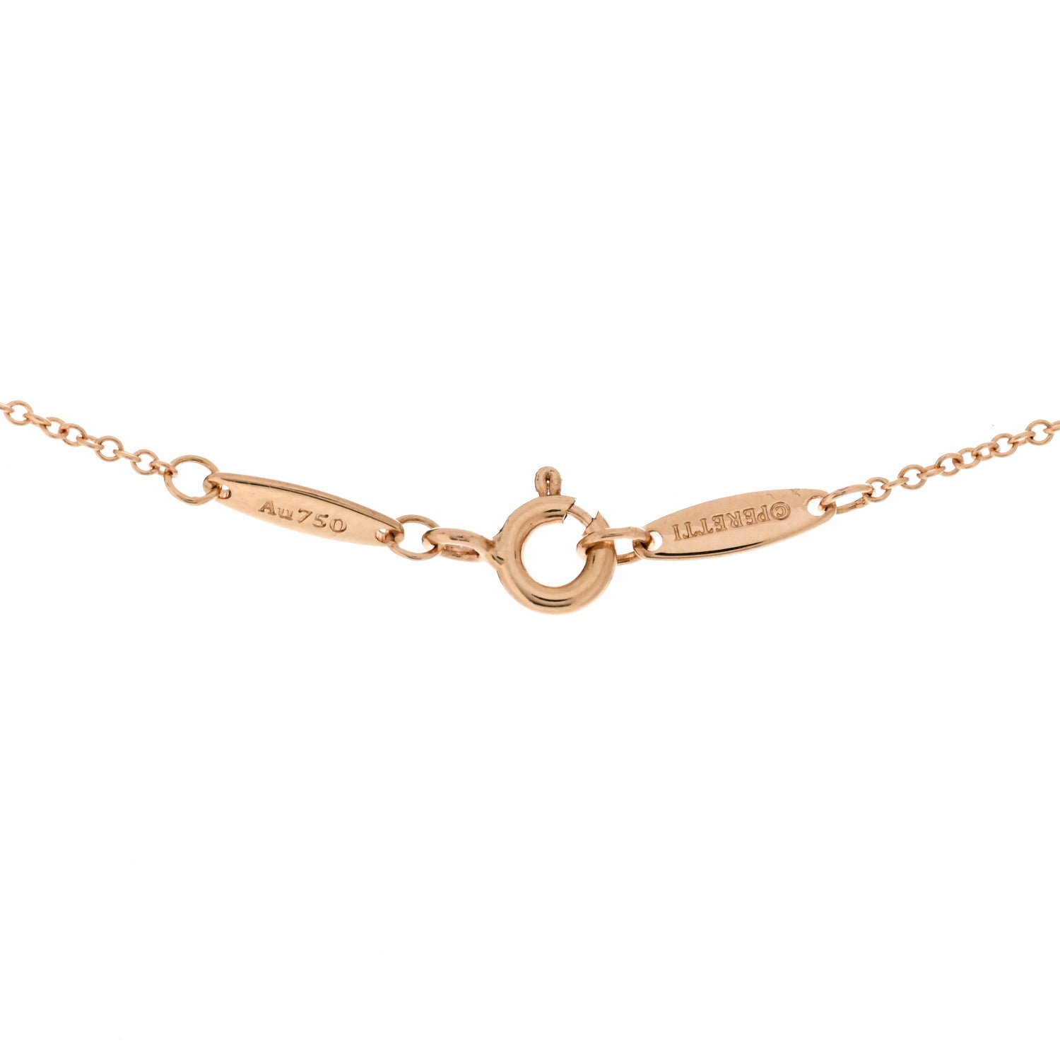 Tiffany 18K Rose Gold Diamond .25ct Elsa Peretti Diamonds by the Yard Pendant Necklace 5 of 6