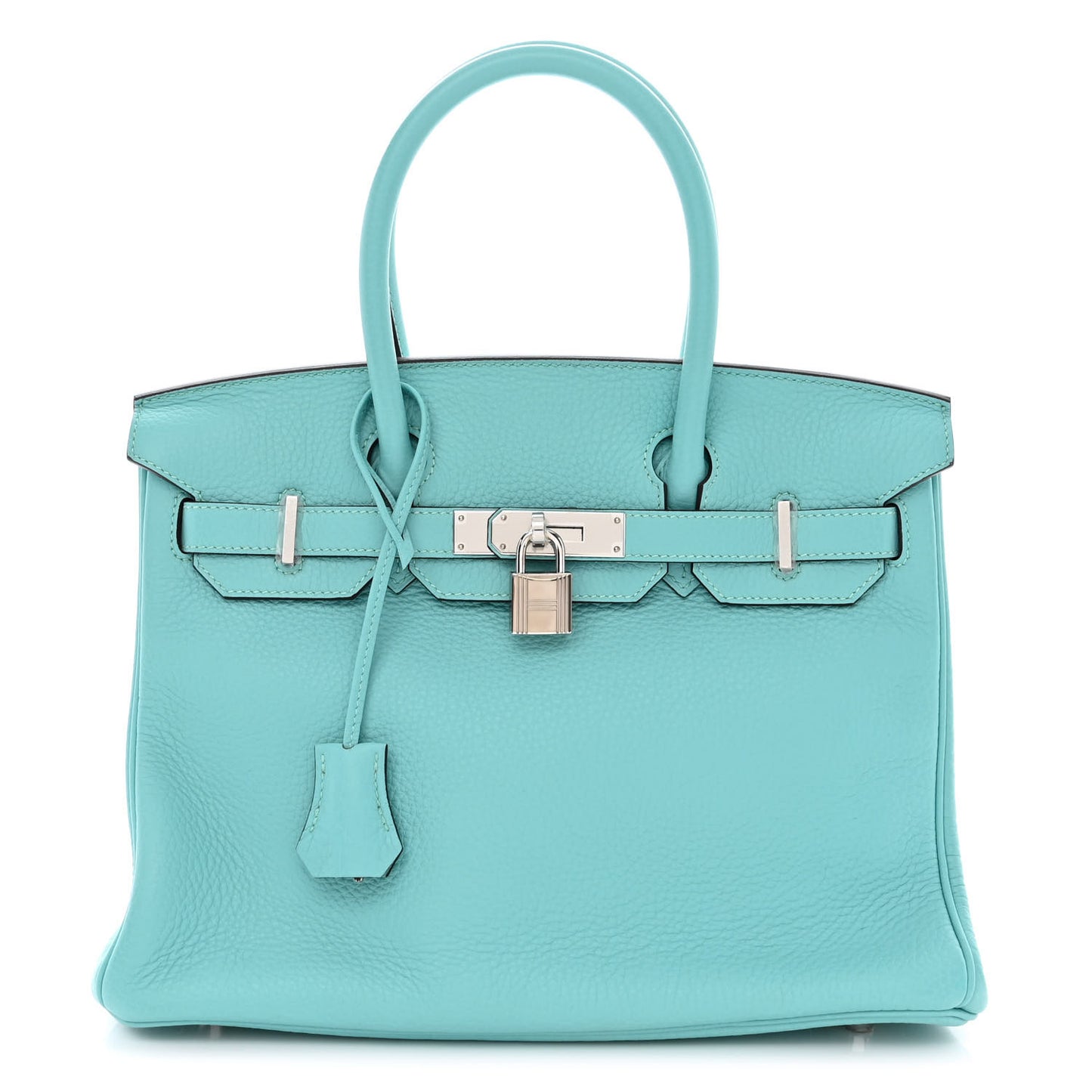 Taurillon Clemence Birkin 30 Bleu Atoll