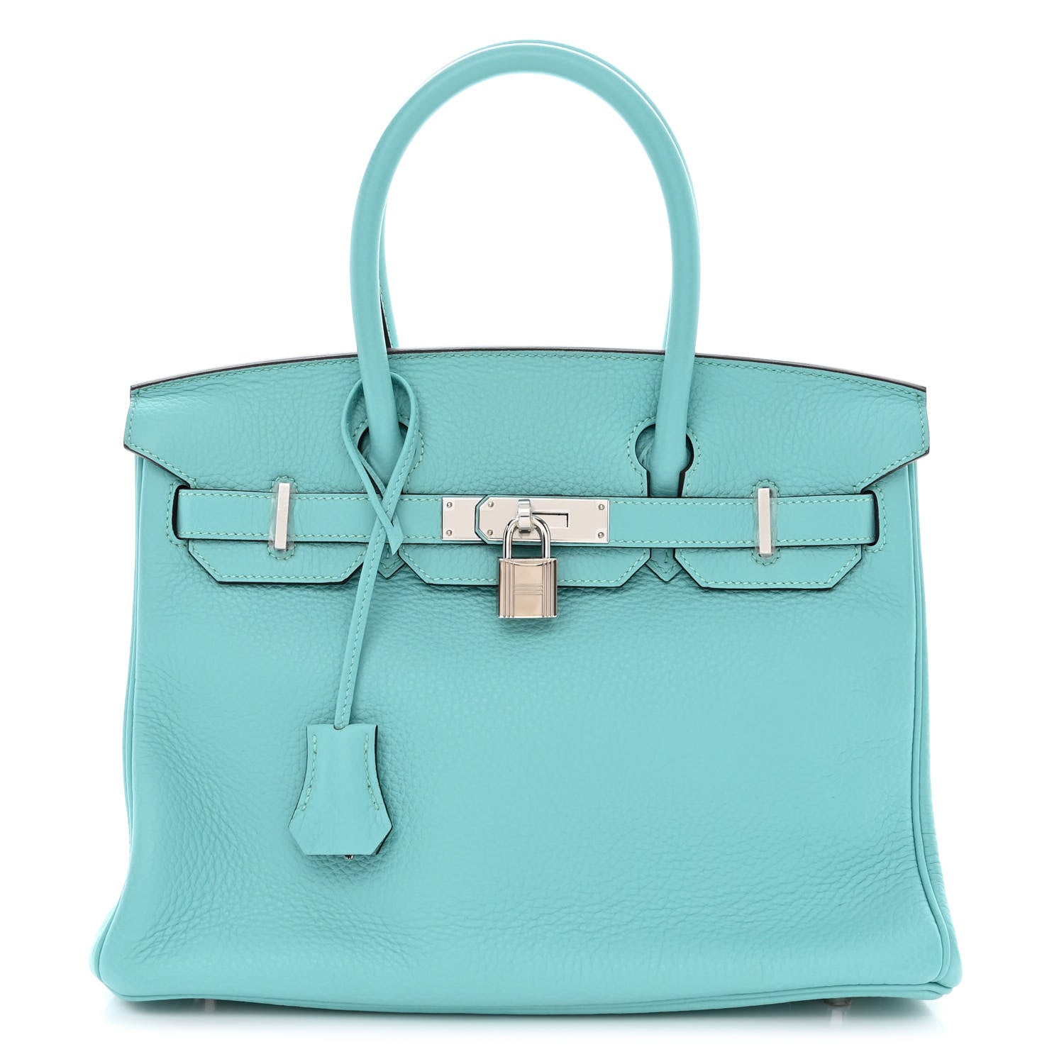 Hermes Taurillon Clemence Birkin 30 Bleu Atoll 1 of 9