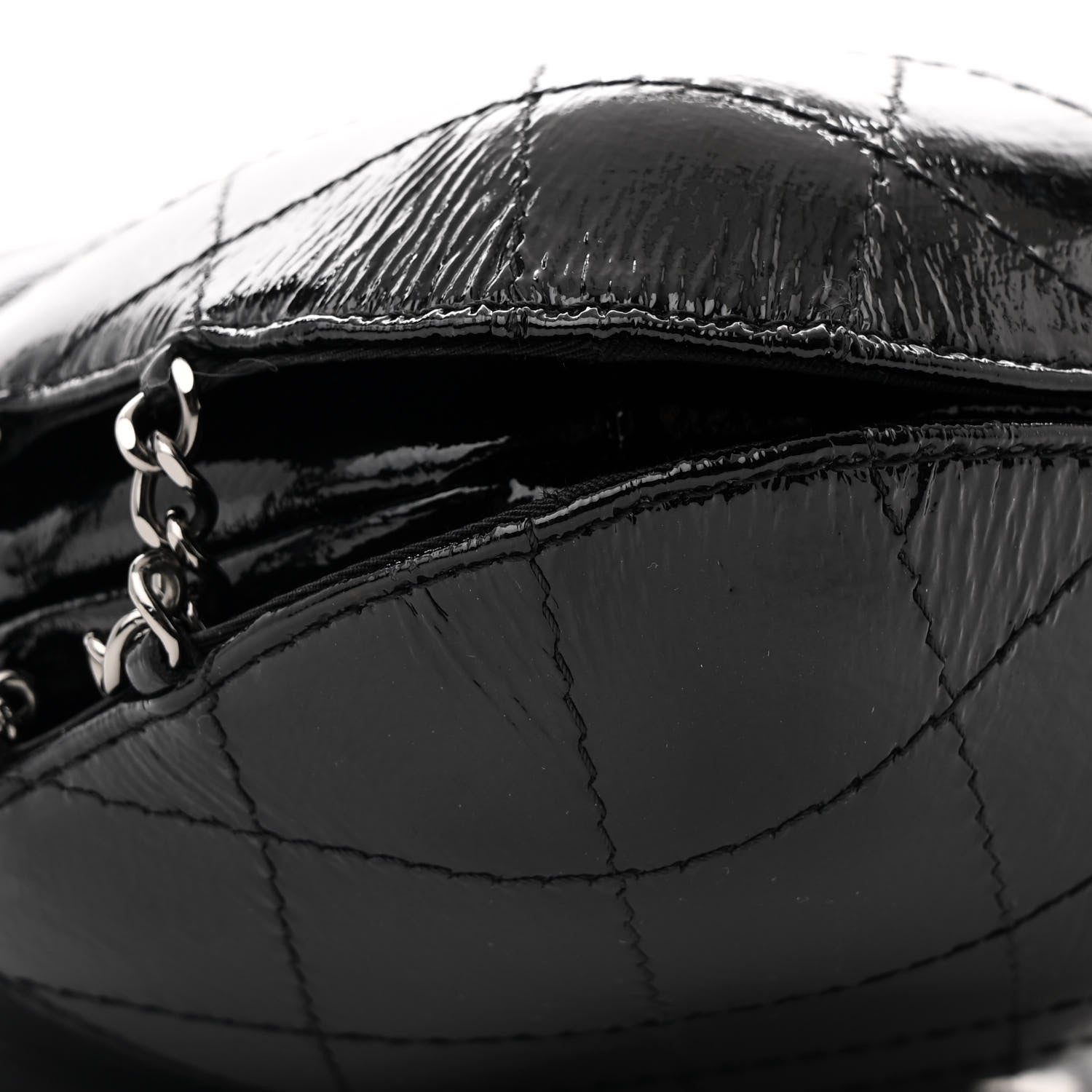 Chanel Patent Goatskin Quilted Small Gabrielle Bucket Black 9 of 11