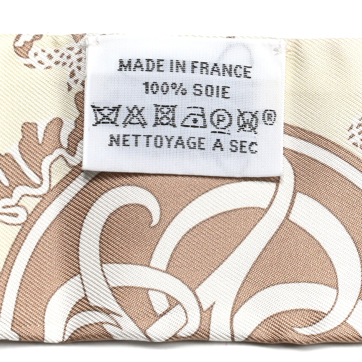 Silk Ex-Libris Twilly Creme Orange Beige