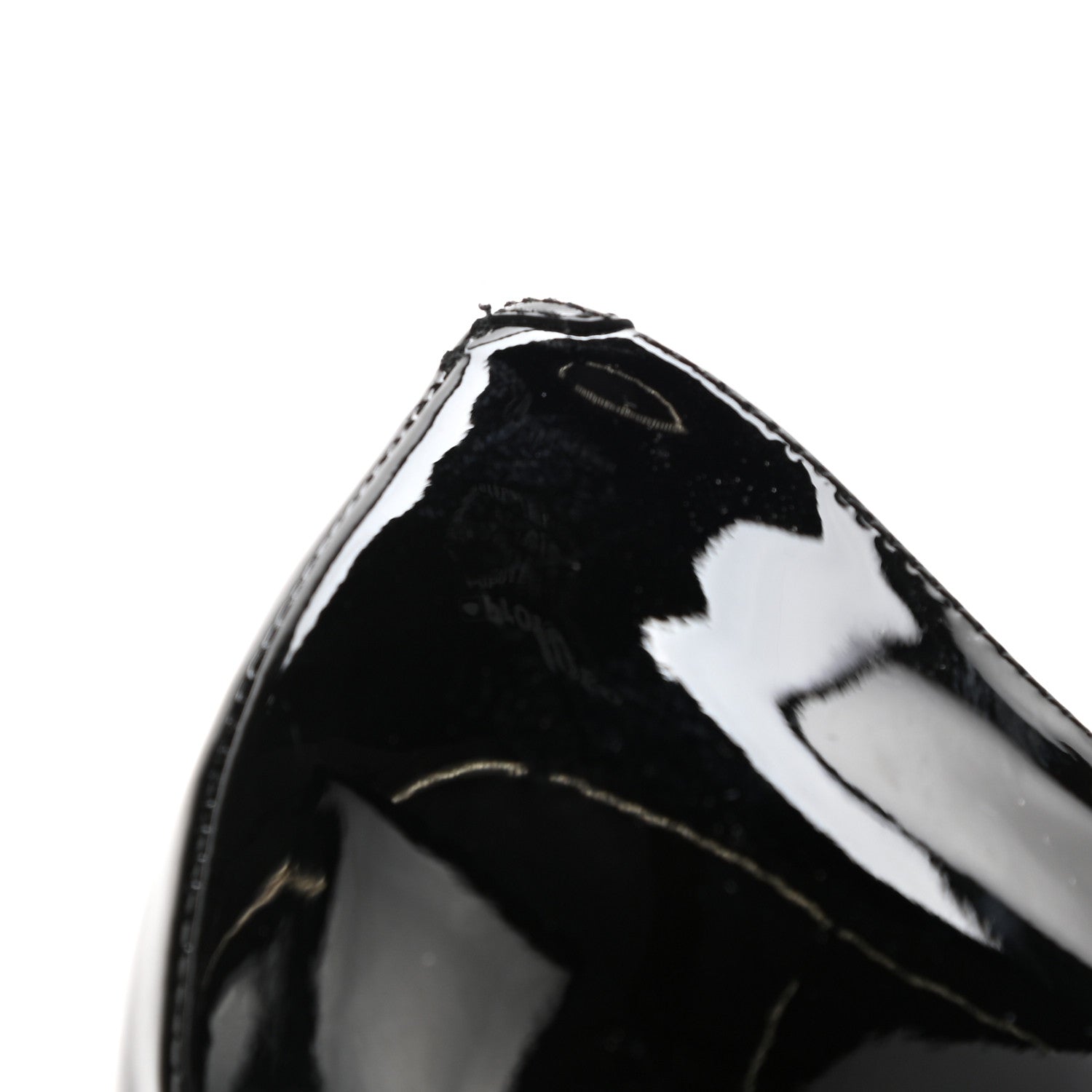 Fendi Patent Block Heel Pumps 41 Black 8 of 9