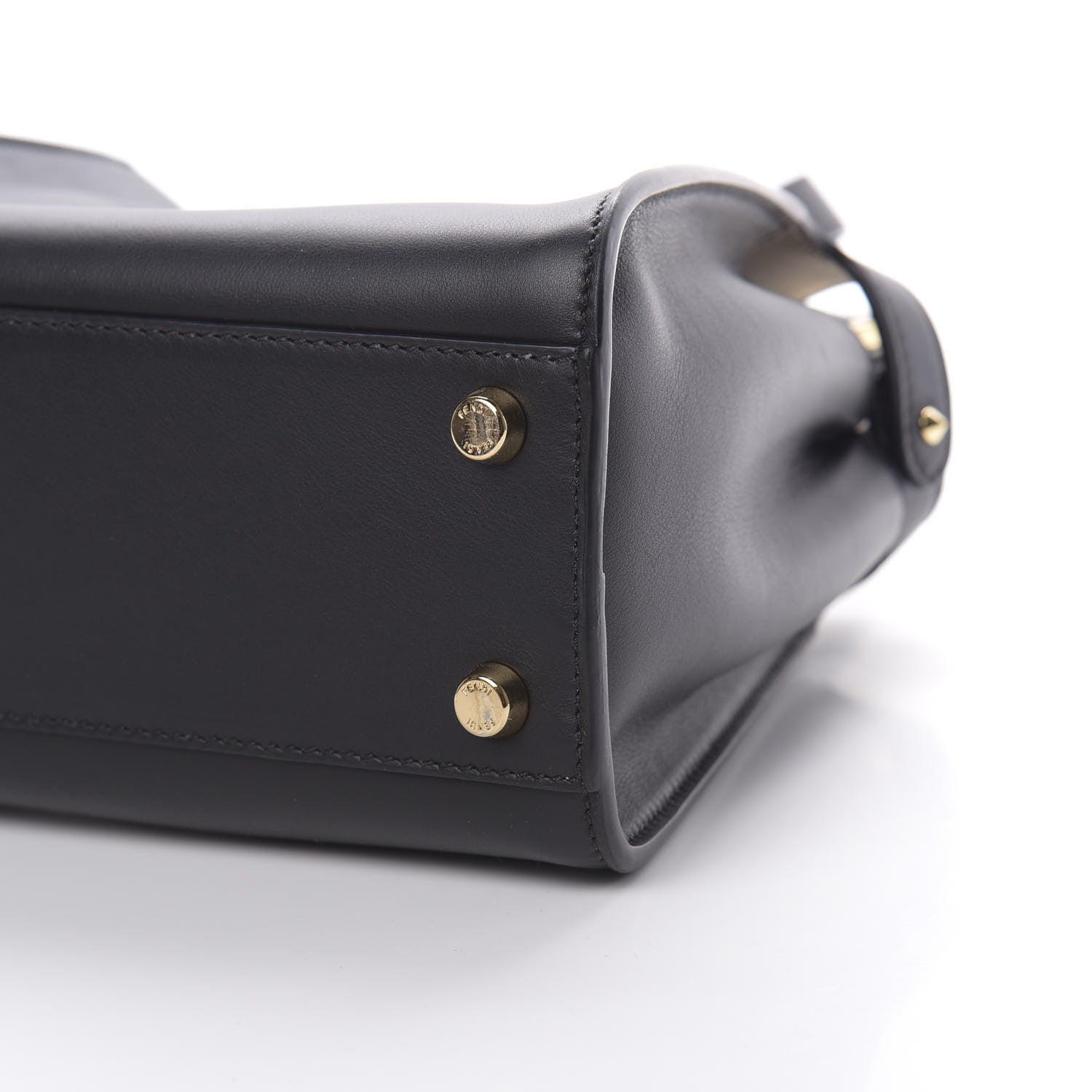 Fendi Vitello Tahiti Burro Medium Peekaboo Iconic Essentially Satchel Black Corda 12 of 13