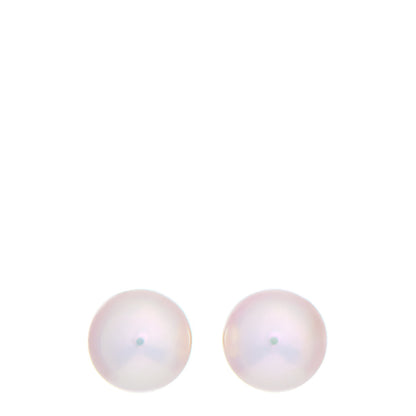 Mikimoto 18K Yellow Gold Akoya Pearl 7-7.5mm Stud Earrings 1 of 5