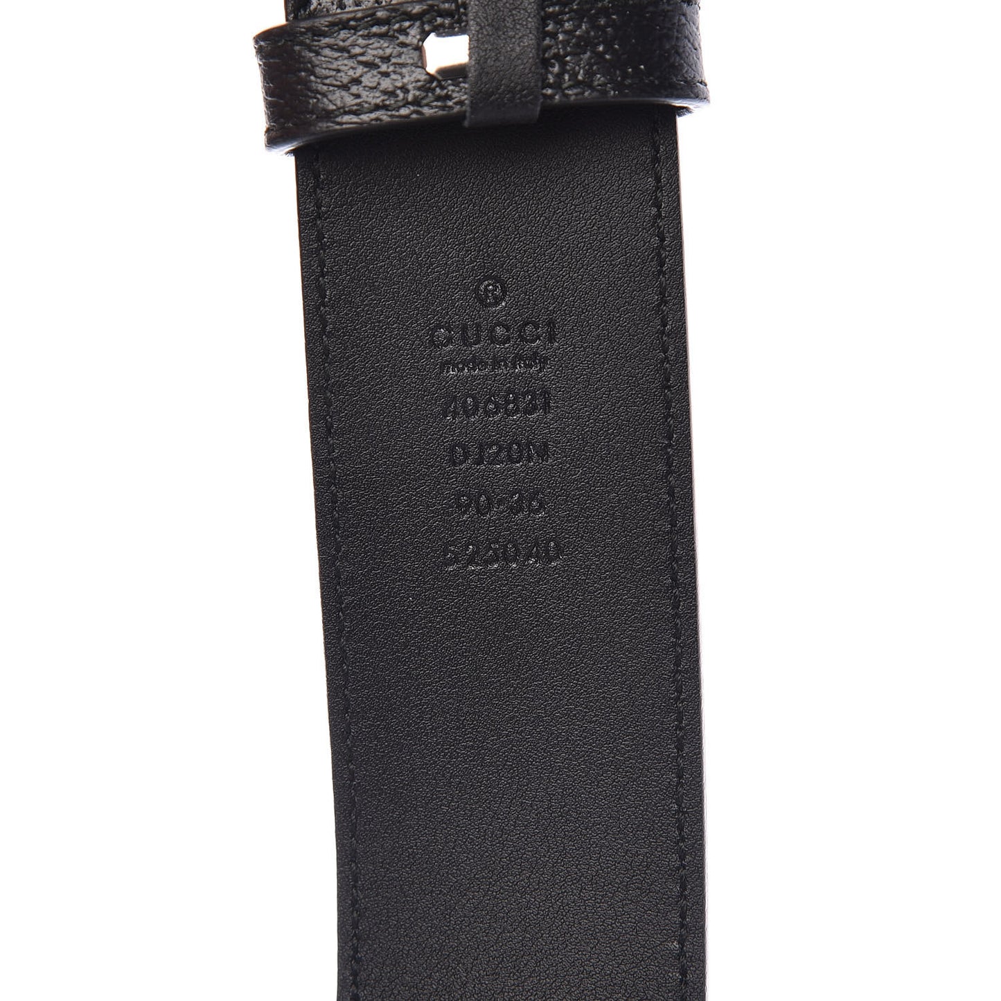 Textured Dollar Calfskin Nickel Double G 40mm Belt 90 36 Black