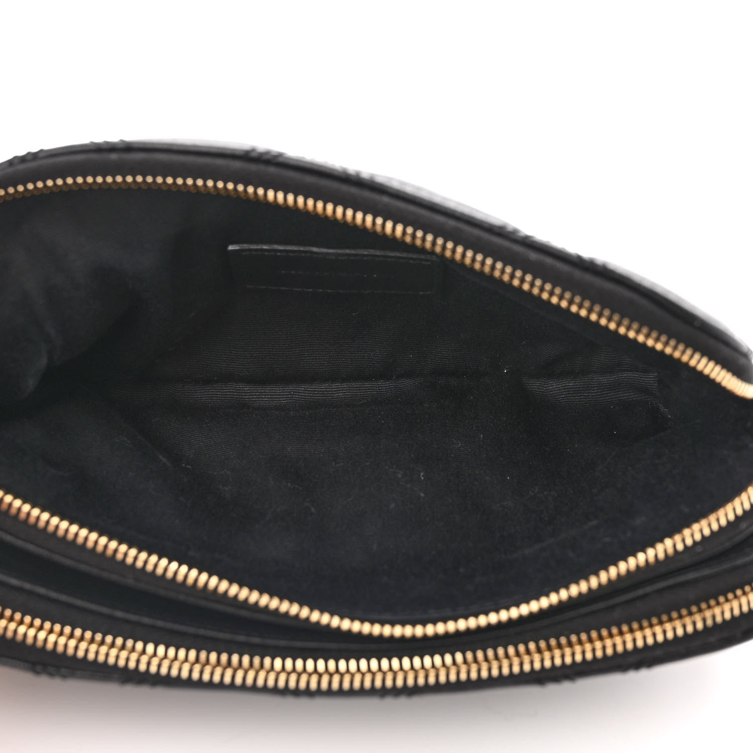 Saint Laurent Grained Lambskin Quilted Mini Becky Double Zip Bag Black 5 of 13
