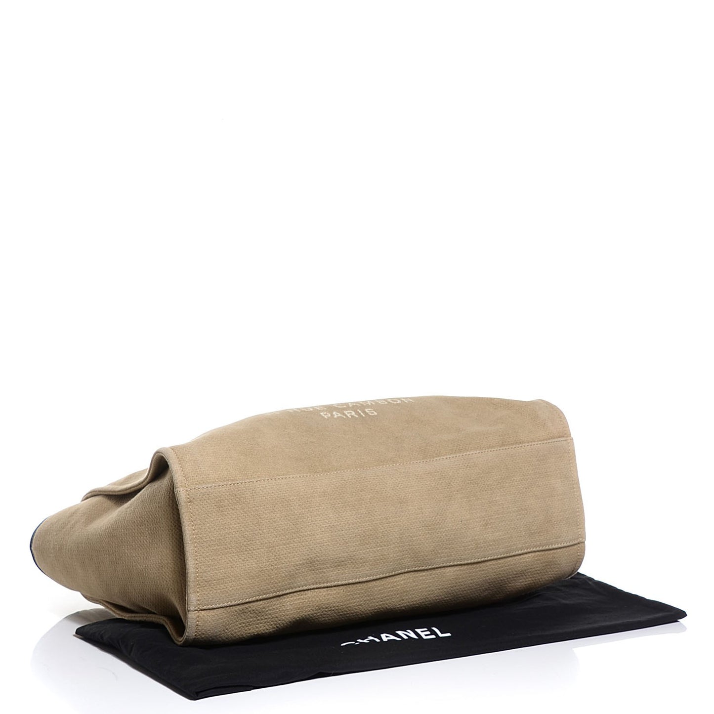 Canvas Deauville Large Tote Beige Black