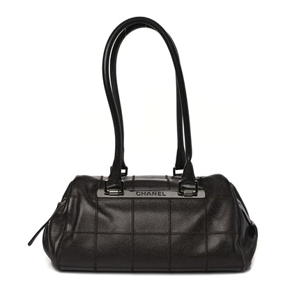 Chanel Caviar Square Stitched Tote Dark Brown 1 of 12