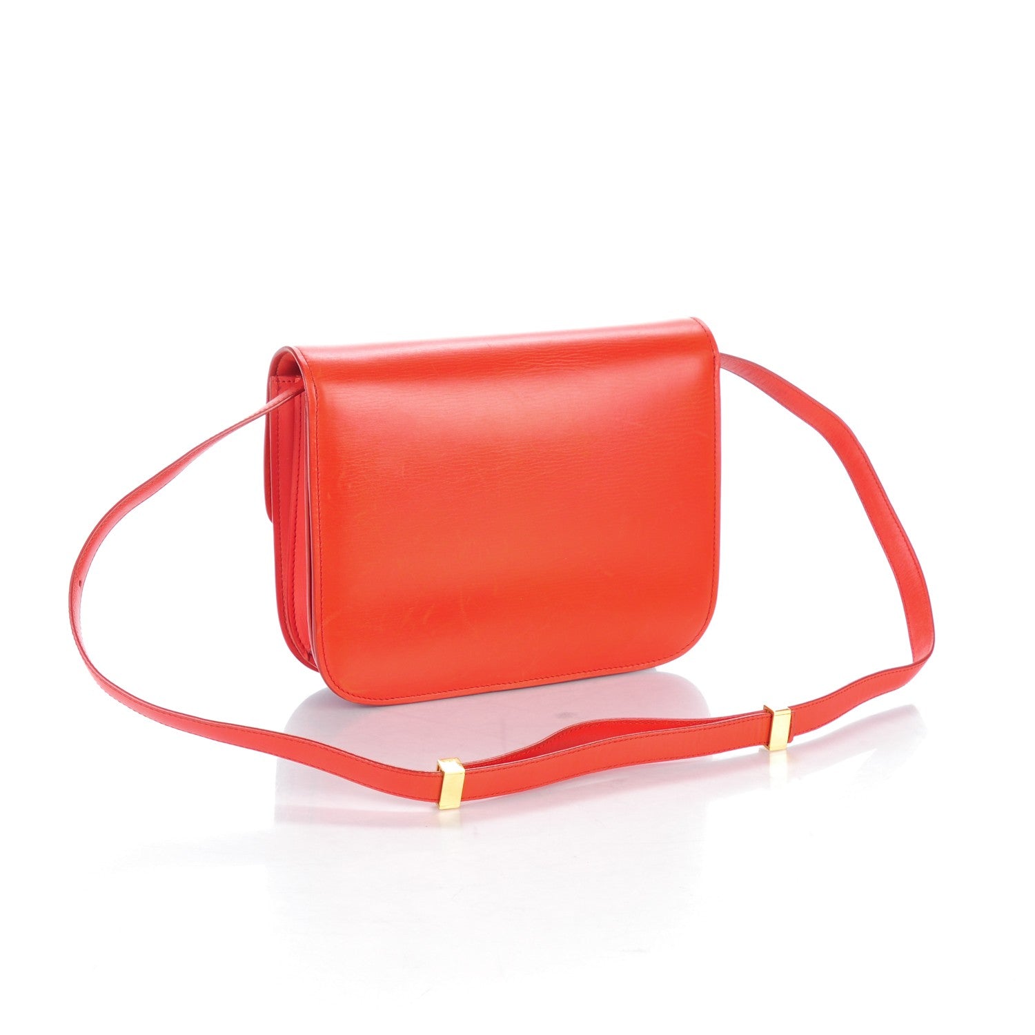 Celine Box Calfskin Medium Classic Box Flap Bag Poppy 3 of 11