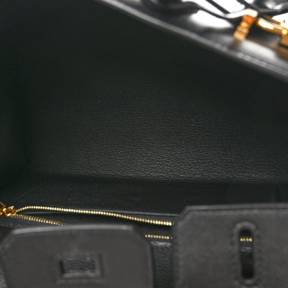 Hermes Madame Calfskin Birkin Sellier 25 Black 5 of 11