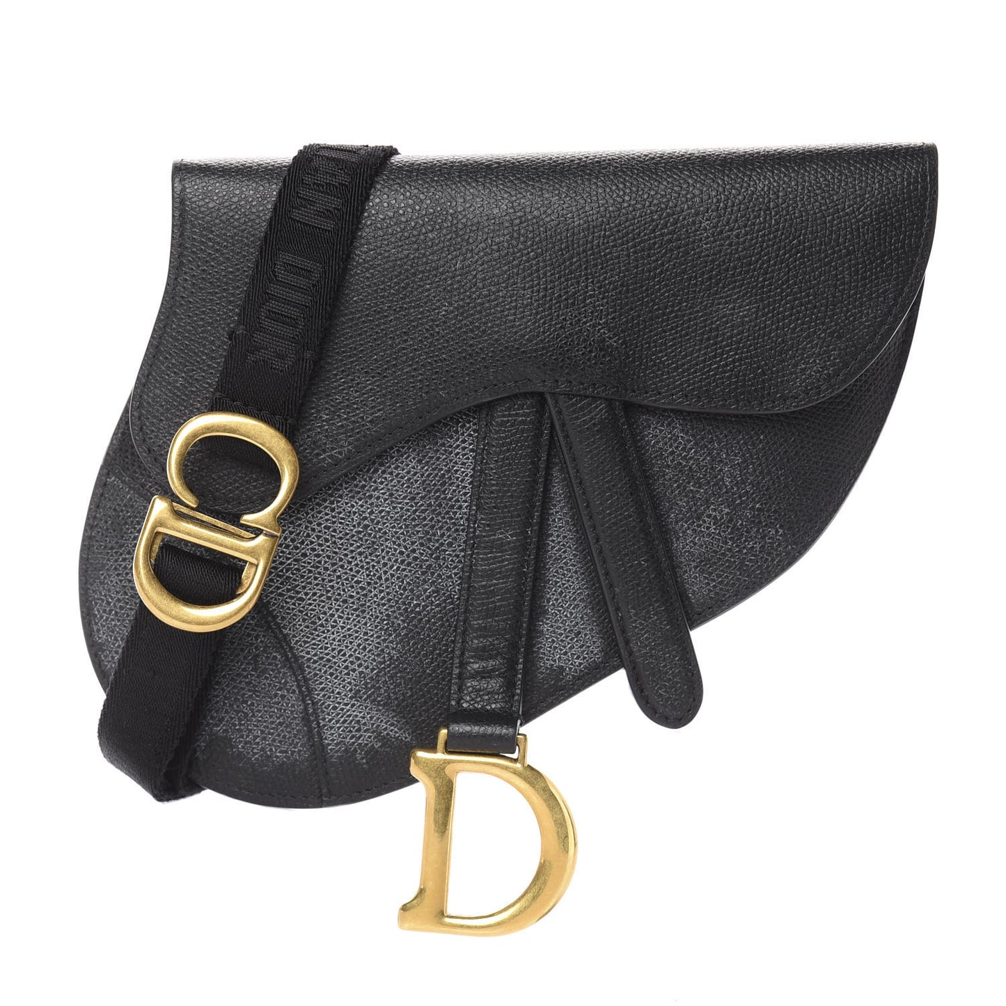 Calfskin Saddle Belt Bag Black