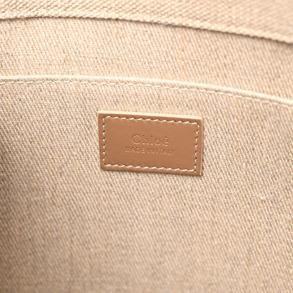 Chloe Linen Calfskin Medium Woody Ribbon Tote Blushy Beige 6 of 10