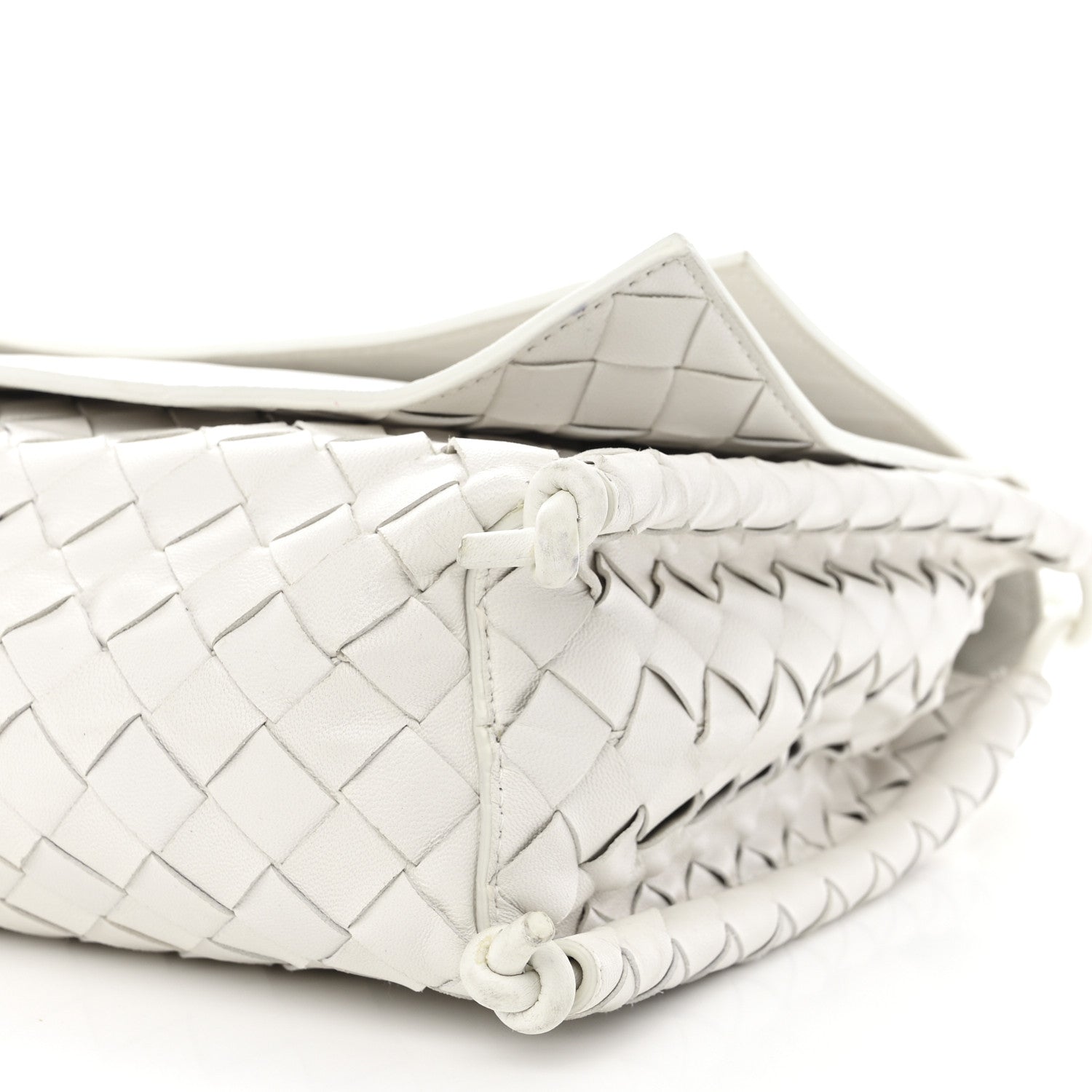 Bottega Veneta Nappa Intrecciato Medium Knot Flap Crossbody White 10 of 15