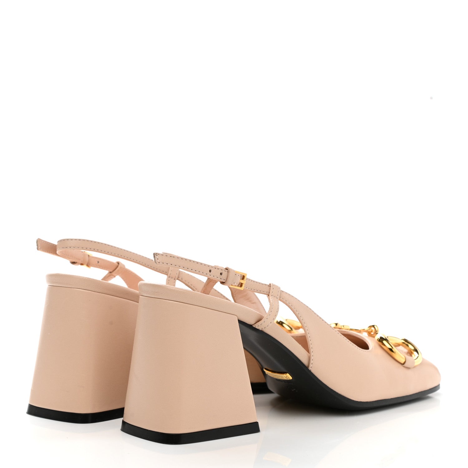 Gucci Malaga Kid Horsebit 75mm Slingback Pumps 36 Skin Rose 4 of 8