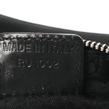 Christian Dior Canvas Stitched Flower Sequins Mini Saddle Pochette Black Red 7 of 11