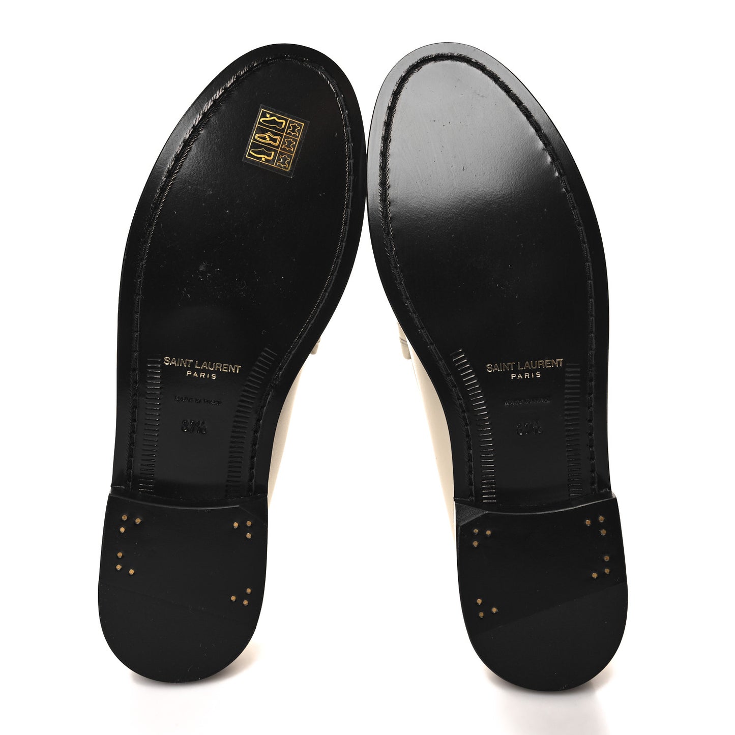 Calfskin Penny Loafers 37.5 Pearl