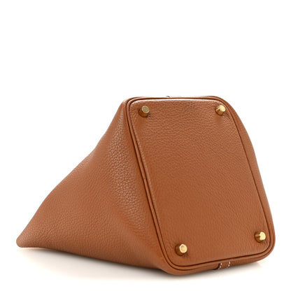 Hermes Taurillon Clemence Picotin Lock 18 PM Gold 4 of 14