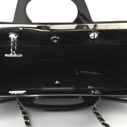 Chanel Glazed Calfskin Quilted Large CC Delivery Tote Black 5 of 16