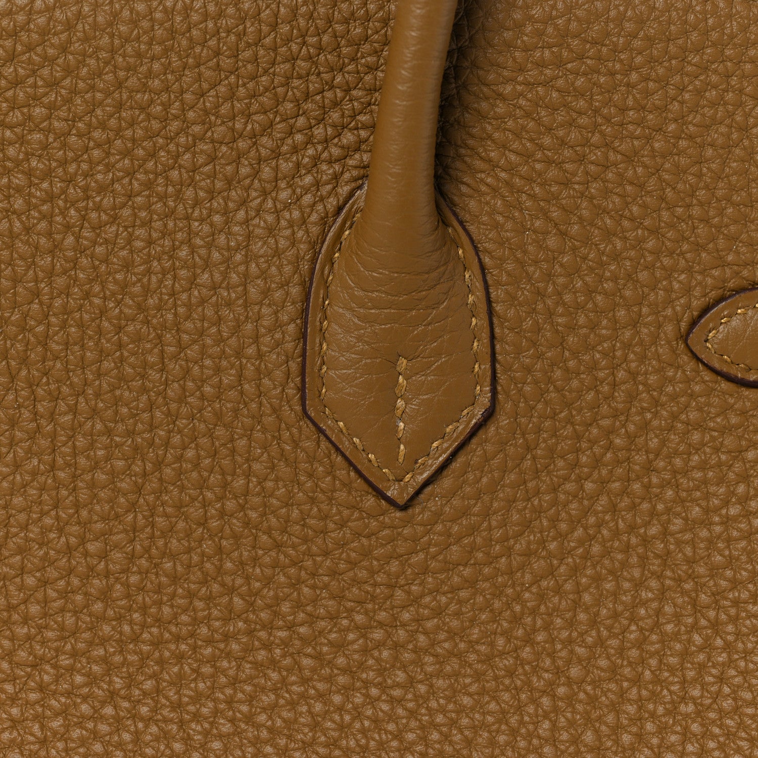 Hermes Togo Verso Birkin 25 Bronze Dore Bleu Brume 9 of 34
