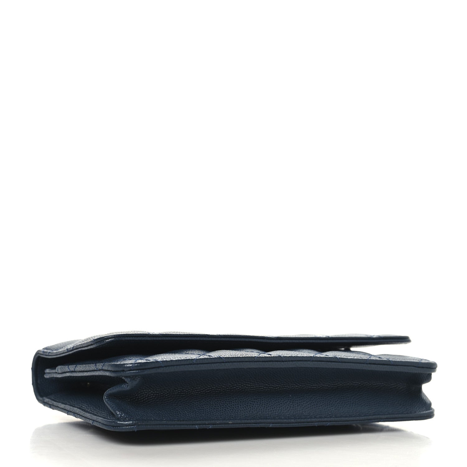 Chanel Caviar Quilted Wallet on Chain WOC Blue 4 of 11